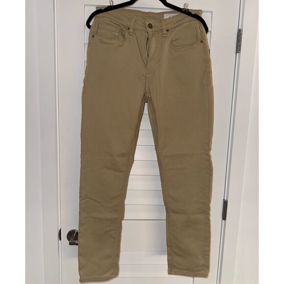 TPJ Men's Denkhaki Slim Fit Pants (Light Khaki, Cotton Blend, 30Wx30L) - Picture 3 of 3